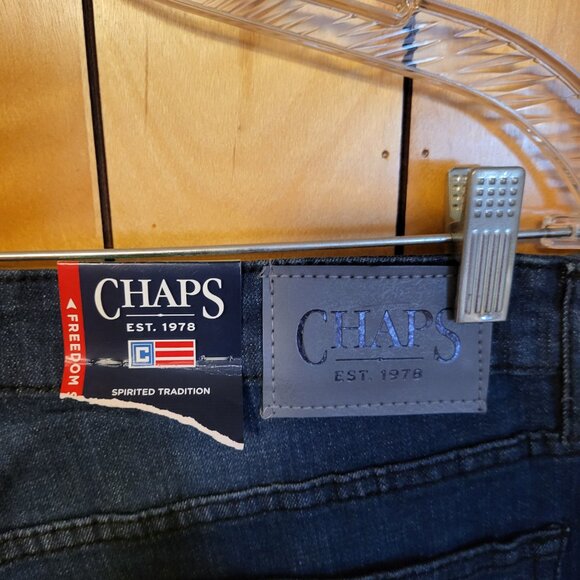 CHAPS Men's Jeans 38 X 30 Straight Fit Armour Wash Blue Brand New Fashion B4 - Picture 8 of 10